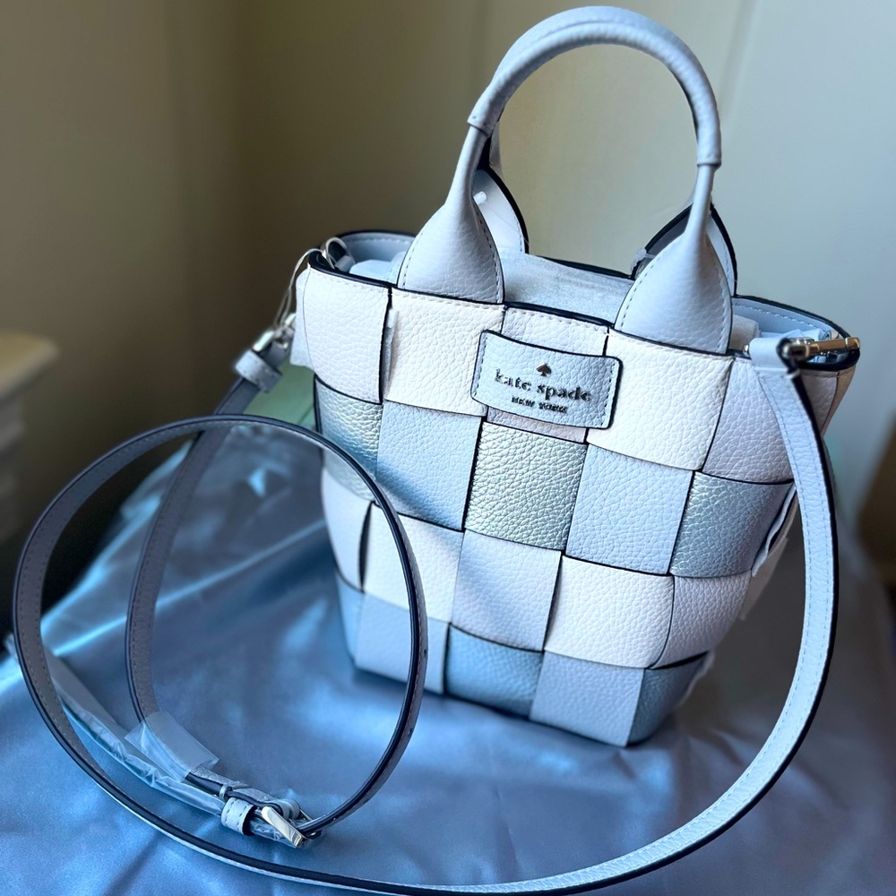 ✨LOW START✨NWT KATE SPADE NY Basket Metallic Mini Leather Tote